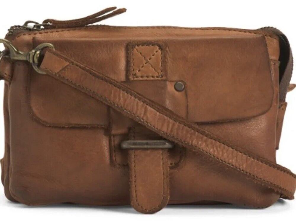 Harbour 2nd LUNA Belt Hip Bag Fanny Sack Pack Crossbody Purse Cognac Brown